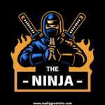 Black and White E-Sports Ninja Gaming Logo